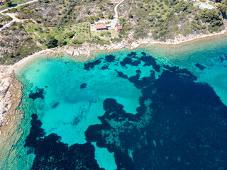 Obraz premium Sithonia coastline near Lagonisi Beach, Chalkidiki, Greece