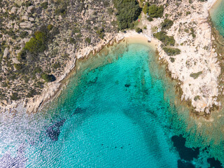 Sithonia coastline near Lagonisi Beach, Chalkidiki, Greece