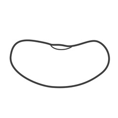 Linear icon of beans. Black and white vector illustration.