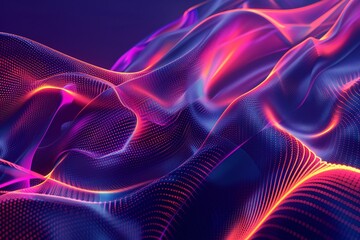Fototapeta premium Vibrant abstract wallpaper with neon gradients and futuristic patterns that transport the viewer to another dimension