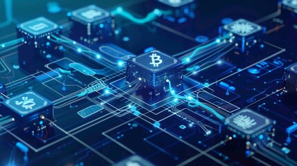 Bitcoin Blockchain Surrounded by Other Blockchains