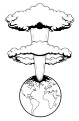 Nuclear explosion on the planet. Cataclysms occurring on the planet. The concept of peaceful life without war. Consequences of war on the planet. Protection of nature. 