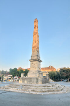 Obelisk in the Italian city of Lecce