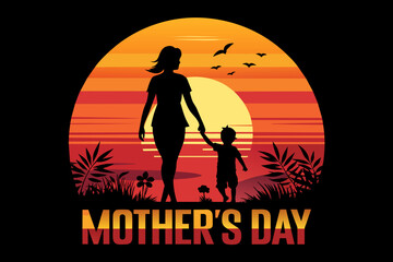 happy mother's day vector illustration