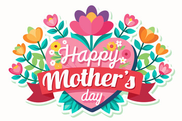 happy mother's day vector illustration