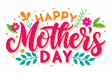 happy mother's day vector illustration