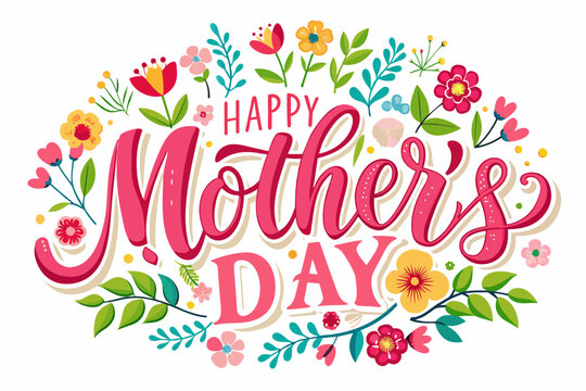 happy mother's day vector illustration