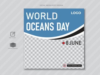 8th june - world ocean's day social media post 