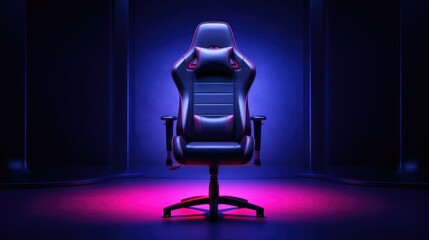 Gaming chair with neon lights, ai