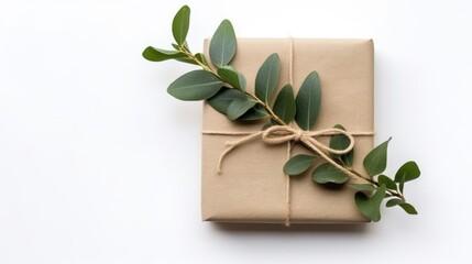 hemp string ribbon gift flatlay, ai