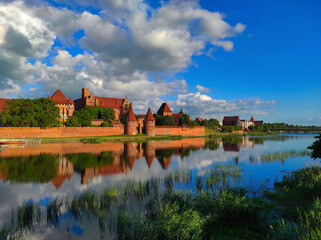 Fototapeta na wymiar 06 28 2023 Castle of the Teutonic Knights Order. Malbork, Poland