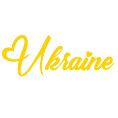Obraz na płótnie Canvas Ukraine Calligraphy Lettering