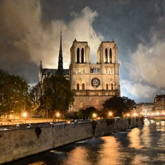 Fototapeta na wymiar Notre Dame in Flammen
