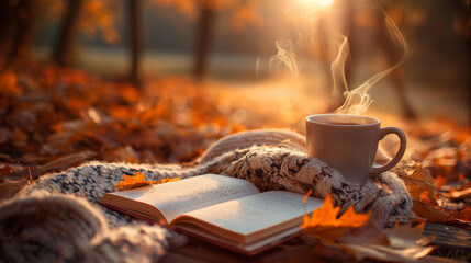 Cozy Autumn Reading Outdoors