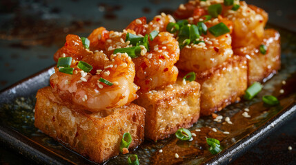 Shrimp tofu delight - chinese cuisine