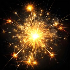 Fototapeta premium sparks isolated on black background