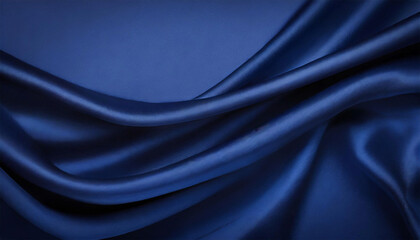 Fototapeta premium Abstract dark blue silk, navy blue, elegant background with space for design.