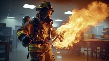 Innovating new firefighting techniques through research and development initiatives.