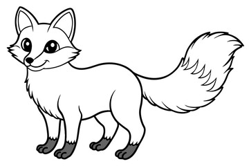 A cunning fox with bright eyes and a bushy tail vector illustration 