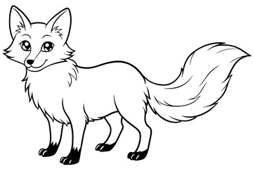 Obraz premium A cunning fox with bright eyes and a bushy tail vector illustration 
