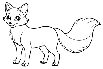 A cunning fox with bright eyes and a bushy tail vector illustration 