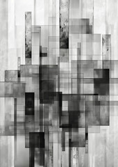 Schwarz-Weiß Illustration, Smartphone Hintergrund, abstrakte Formen vor weißem Hintergrund, Hochkantformat