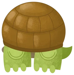 Foto op Plexiglas cartoon scene with happy turtle animal amphibian theme isolated background illustration for children © agaes8080