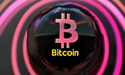 Bitcoin Logo in 3D Style