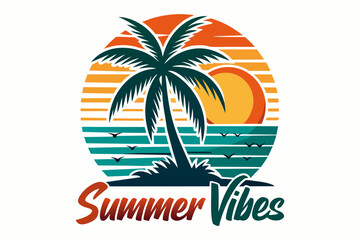 summer vibes vector illustration