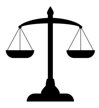 Vector e ilustraci&oacute;n de silueta de la balanza de la justicia