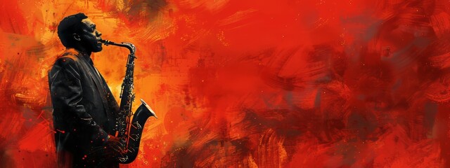 Jazz music background poster band instrument concert piano art abstract. Background jazz saxophone music flyer illustration design party festival singer orchestra player musician fest banner guitar.