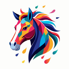 horse, animal, vector, illustration, farm, stallion, 