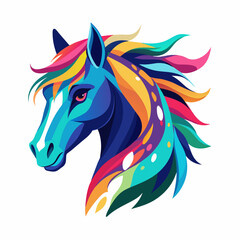 horse, animal, vector, illustration, farm, stallion, 
