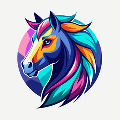 horse, animal, vector, illustration, farm, stallion, 