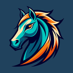 Obraz premium horse, animal, vector, illustration, farm, stallion, 
