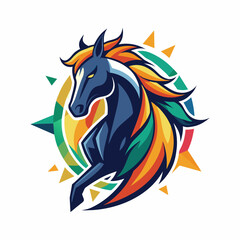horse, animal, vector, illustration, farm, stallion, 