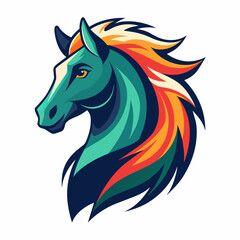 horse, animal, vector, illustration, farm, stallion, 