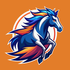horse, animal, vector, illustration, farm, stallion, 