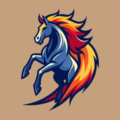 horse, animal, vector, illustration, farm, stallion, 