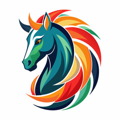 horse, animal, vector, illustration, farm, stallion, 