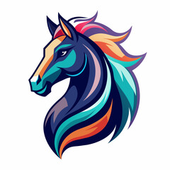horse, animal, vector, illustration, farm, stallion, 