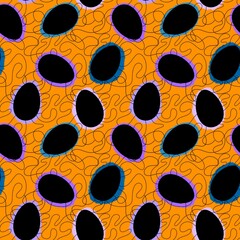 Easter seamless pattern with eggs for wallpaper and fabrics and textiles and packaging and gifts