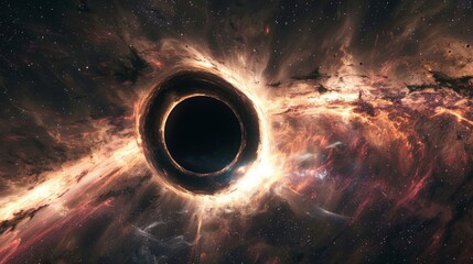 Space abstract background, supermassive black hole, Supernova, galaxy, stars and cosmic gas