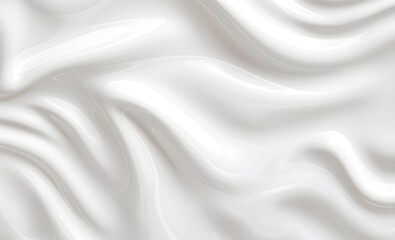 Silky white liquid waves with soft smooth texture, suggesting gentle motion. Milk or cream surface
