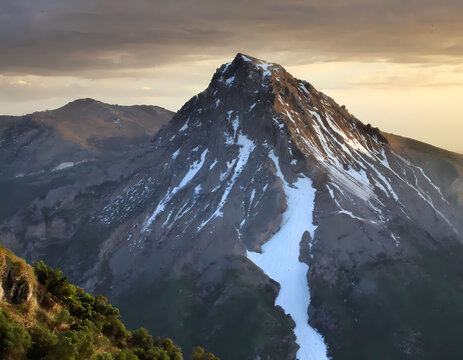 snovy mountain in winter time