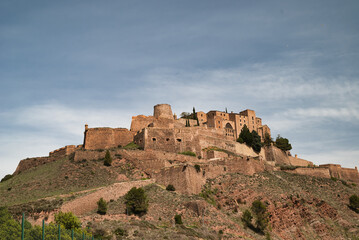 Cardona Castle was built in 886 in Romanesque and Gothic style, located on a hill. Catalonia, Spain