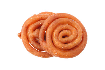 Sweet shahi jalebi isolated on transparent background	