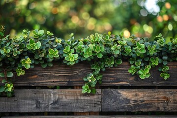 Gorgeous petals and leaves delicately line the wooden slats, a display of beauty amidst the rigid fence structure