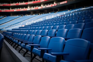 Empty sport stadium seats - obrazy, fototapety, plakaty