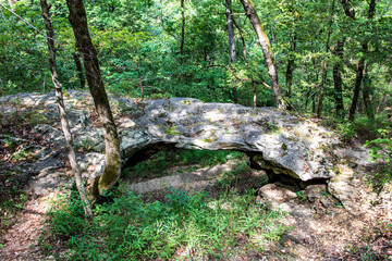 Natural bridge formation at Pivot Rock Park. 